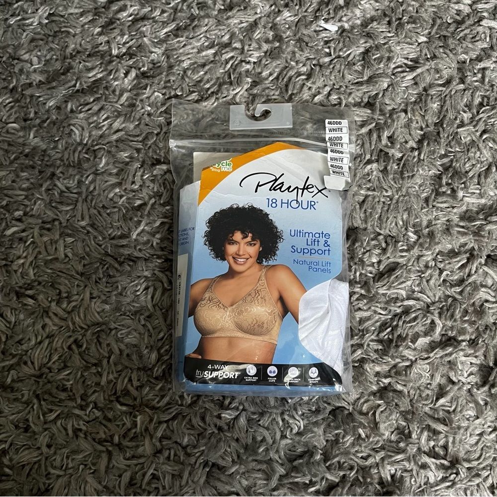 Playtex White Bra 46DDD NEW